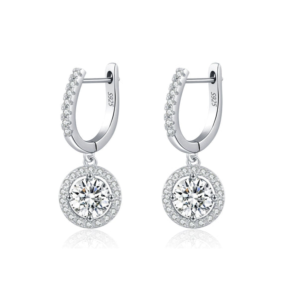 Wholesale Earrings S925 Silver Versatile Geometric Set With Diamonds For Women