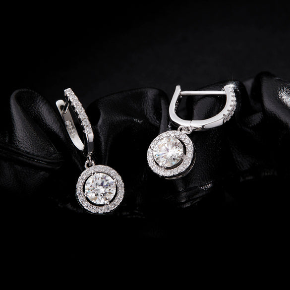 Wholesale Earrings S925 Silver Versatile Geometric Set With Diamonds For Women