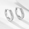 Wholesale Earrings S925 Sterling Silver Classic Diamond Geometric Style For Women
