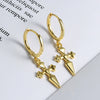 Wholesale Earrings S925 Sterling Silver Cross Heart Geometric Electroplated