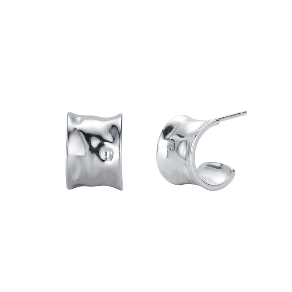 Wholesale Earrings S925 Sterling Silver Exaggerated Retro Cshaped Geometric Electroplated
