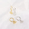 Wholesale Earrings S925 Sterling Silver Geometric Baroque Style Peace Logo For Women