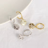 Wholesale Earrings S925 Sterling Silver Geometric Baroque Style Peace Logo For Women