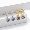 Wholesale Earrings S925 Sterling Silver Geometric Devil's Eye Fashion Temperament Ear Jewelry