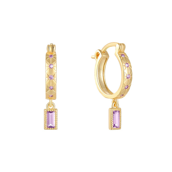 Wholesale Earrings S925 Sterling Silver Geometric Electroplating