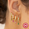 Wholesale Earrings S925 Sterling Silver Geometric Electroplating