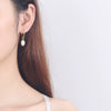 Wholesale Earrings S925 Sterling Silver Geometric Freshwater Pearl Electroplated