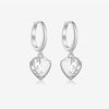 Wholesale Earrings S925 Sterling Silver Geometric Love Pendant Electroplated Platinum 18K Gold Women's Jewelry