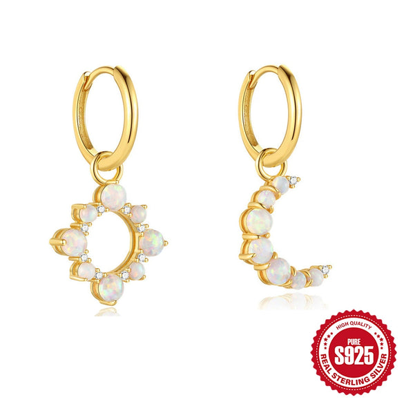 Wholesale Earrings S925 Sterling Silver Geometric Minimalist Electroplated