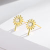 Wholesale Earrings S925 Sterling Silver Geometric Retro Diamond