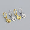 Wholesale Earrings S925 Sterling Silver Geometric Round Electroplated For Women