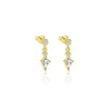 Wholesale Earrings S925 Sterling Silver Geometric Water Drop Zircon Design