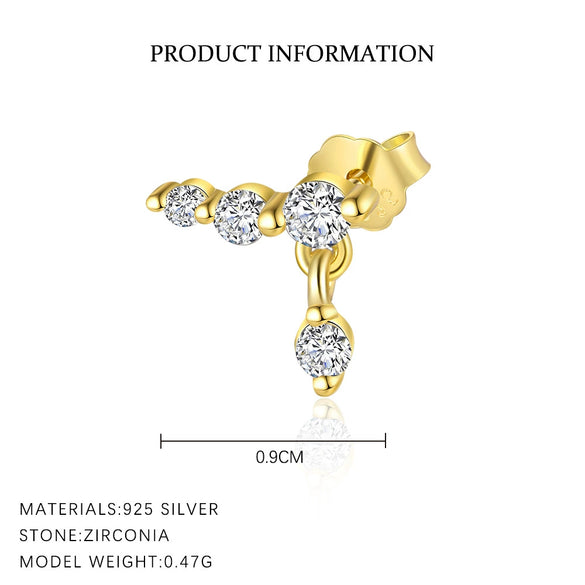 Wholesale Earrings S925 Sterling Silver Geometric Water Drop Zircon Design