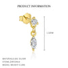 Wholesale Earrings S925 Sterling Silver Geometric Water Drop Zircon Design