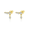 Wholesale Earrings S925 Sterling Silver Geometric Water Drop Zircon Design