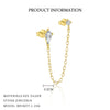 Wholesale Earrings S925 Sterling Silver Geometric Water Drop Zircon Design