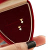 Wholesale Earrings S925 Sterling Silver Heart Shaped 14K Gold Plated Cute Style With Zircon