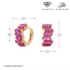 Wholesale Earrings S925 Sterling Silver Inlaid Rectangular Zircon Geometric Style