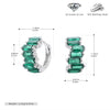 Wholesale Earrings S925 Sterling Silver Inlaid Rectangular Zircon Geometric Style