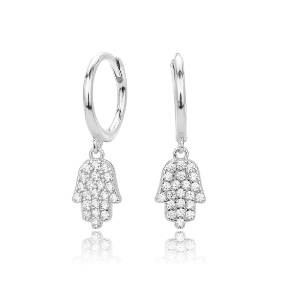 Wholesale Earrings S925 Sterling Silver Palm Shape Geometric Natural Style
