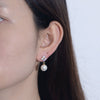 Wholesale Earrings S925 Sterling Silver Pearl Inlaid Geometric Shell Bead For Women Retro Elegant