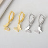 Wholesale Earrings S925 Sterling Silver Small And Fresh Butterfly And Flower Design
