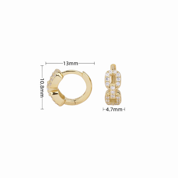 Wholesale Earrings S925 Sterling Silver Vintage Light Luxury Geometric Electroplating Women
