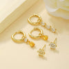 Wholesale Earrings Set Copper Geometric Zirconia Water Drop Hexagonal Design Women's