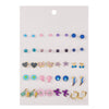 Wholesale Earrings Set Geometric Crystal Stainless Steel Microinlay