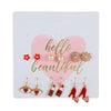 Wholesale Earrings Set Geometric Crystal Stainless Steel Microinlay