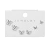 Wholesale Earrings Set S925 Sterling Silver And Copper Bear Four Leaf Clover Bow Heart Shaped Inlaid Zircon Geometric Style