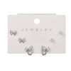 Wholesale Earrings Set S925 Sterling Silver And Copper Bear Four Leaf Clover Bow Heart Shaped Inlaid Zircon Geometric Style