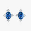 Wholesale Earrings 925 Silver British Retro Geometric Egg Face Set With Diamonds For Women