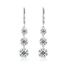 Wholesale Earrings 925 Silver Geometric Moissanite Inlay
