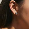Wholesale Earrings 925 Silver Geometric Niche Design Diamond