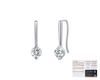 Wholesale Earrings 925 Silver Geometric Style Mosan Diamond For Women