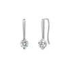 Wholesale Earrings 925 Silver Geometric Style Mosan Diamond For Women