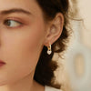 Wholesale Earrings Silver Heart Shaped Geometric Style Electroplated