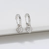 Wholesale Earrings Silver Heart Shaped Geometric Style Electroplated