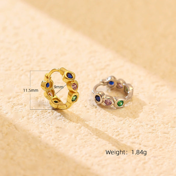 Wholesale Earrings 925 Silver Love Zircon Geometric Heart Shape For Women