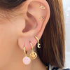 Wholesale Earrings Silver Needle Copper Geometric Dripping Oil Smiley Face For Women