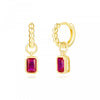 Wholesale Earrings Silver Needle Copper Geometric Square Zirconia Wave Women