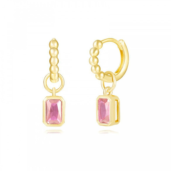 Wholesale Earrings Silver Needle Copper Geometric Square Zirconia Wave Women