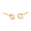 Wholesale Earrings Silver Needle Copper Gold Plated Geometric Inlaid Zircon Circle Shape