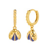 Wholesale Earrings Silver Needle Copper Ladybug Insect Multicolor Oil Drop Design