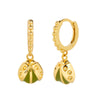 Wholesale Earrings Silver Needle Copper Ladybug Insect Multicolor Oil Drop Design