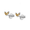 Wholesale Earrings Silver Needle Copper Leaf Geometric Flowershaped Electroplating Minimalist Light Luxury For Couple