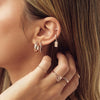 Wholesale Earrings Silver Needle Copper Retro Geometric U Shaped Electroplated For Women