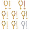 Wholesale Earrings Silver Needle Copper Star Geometric Style Electroplated For Women