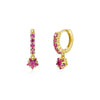 Wholesale Earrings Silver Needle Copper Star Zircon Retro Geometric Style
